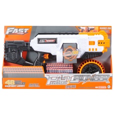 Cyber Walker Fast Machine Gun Electric Dart Blaster (White/Orange)