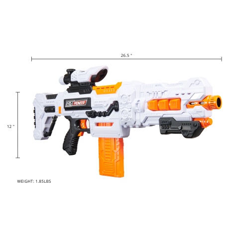 Cyber Walker Fast Bang Dagger Electric Dart Blaster (White/Orange)