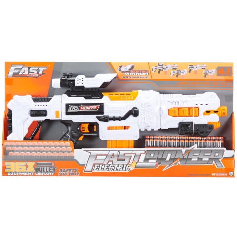 Cyber Walker Fast Bang Dagger Electric Dart Blaster (White/Orange)