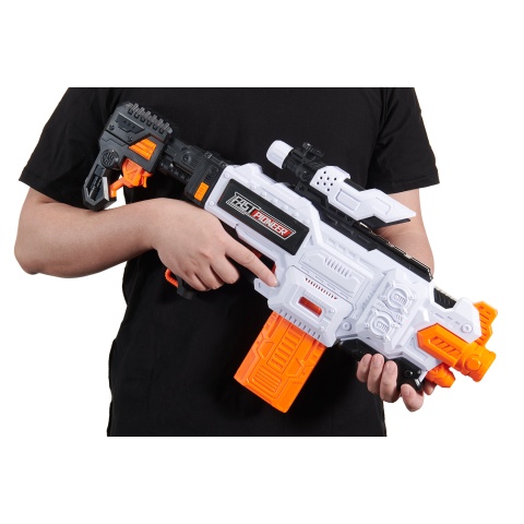 Cyber Walker Fast Bang SMG Electric Dart Blaster (White/Orange)