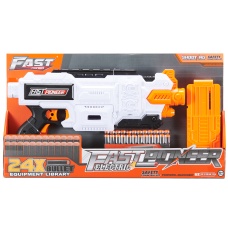 Cyber Walker Fast Bang SMG Electric Dart Blaster (White/Orange)