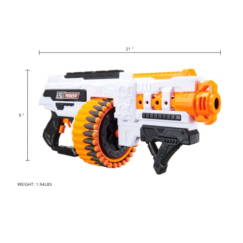 Cyber Walker Fast Bang SMG Drum Electric Dart Blaster (White/Orange)