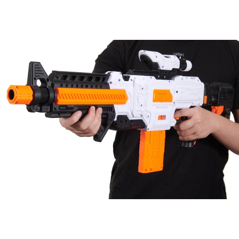 Cyber Walker Fast Carbine Electric Dart Blaster (White/Orange)