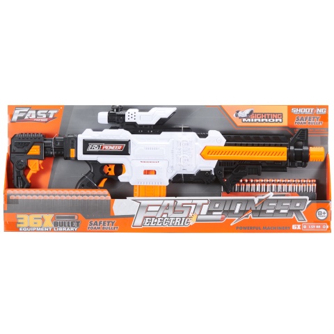 Cyber Walker Fast Carbine Electric Dart Blaster (White/Orange)