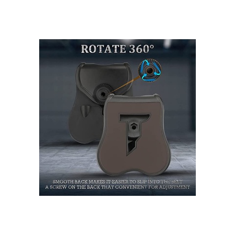 Cytac Hard Shell Holster for 1911 GBB Airsoft Pistols (RHH) - (Black)