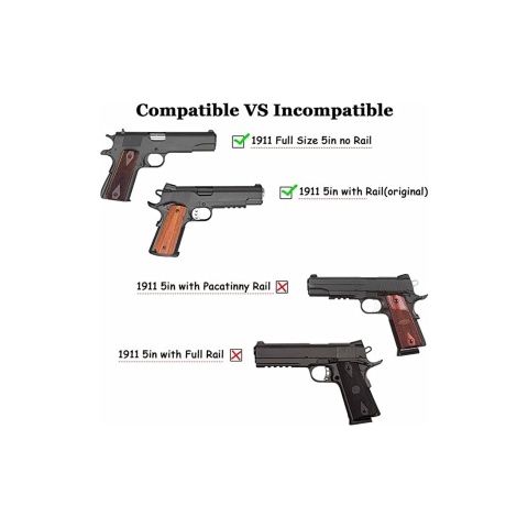 Cytac Hard Shell Holster for 1911 GBB Airsoft Pistols (RHH) - (Black)