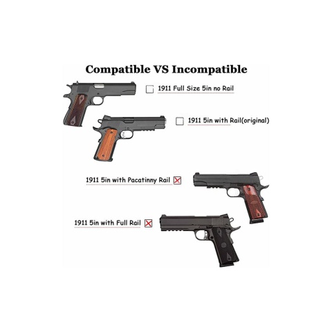 Cytac Hard Shell Holster for 1911 GBB Airsoft Pistols (RHH) - (Black)
