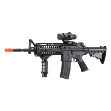 WellFire D96 M4 Carbine Airsoft AEG Rifle w/ Scope and Grip (Color: Black)