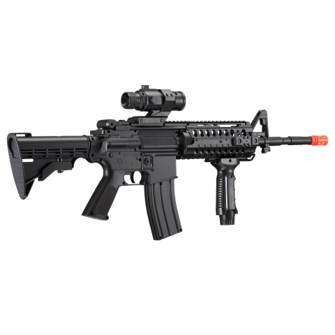 WellFire D96 M4 Carbine Airsoft AEG Rifle w/ Scope and Grip (Color: Black)