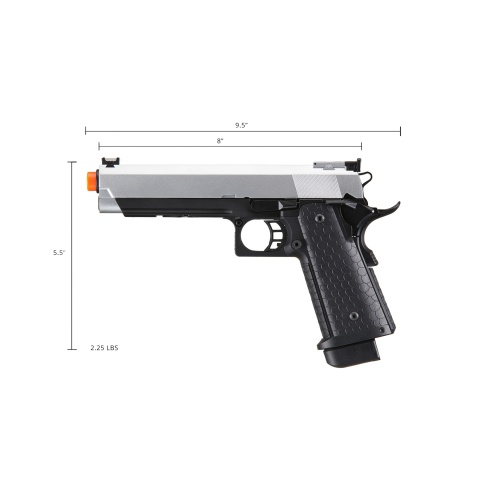 Double Bell Green Gas Hi-Capa 5.1 Gas Blowback Airsoft Pistol w/ Silver Slide