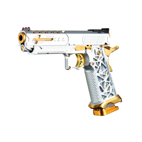 Custom Royal - 5.1 Hi-Capa Gas Blowback Pistol - (Silver/Gold)