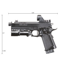 Custom Army Armament KAGE - R604 Hi-Capa Gas Blowback Airsoft Pistol - (Black)