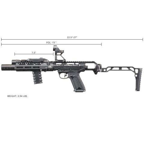 Custom Action Army Stealthy Dagger - AAP-01 Assassin GBB Pistol - (Black)