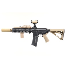 Custom Black Knight - Lancer Tactical Gen 4 L119A2 M4 Full Metal Airsoft Rifle - (Black/Tan)