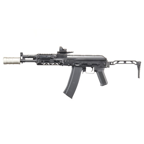 Custom Lancer Tactical Domovoi AKS-105 AEG Airsoft AEG Rifle - (Black)