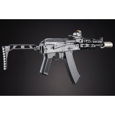 Custom Lancer Tactical Domovoi AKS-105 AEG Airsoft AEG Rifle - (Black)