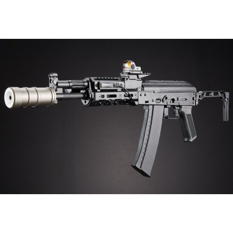 Custom Lancer Tactical Domovoi AKS-105 AEG Airsoft AEG Rifle - (Black)