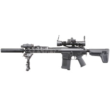 Custom Lancer Tactical Azrail - Battle X SR25 AEG Airsoft Rifle - (Black)