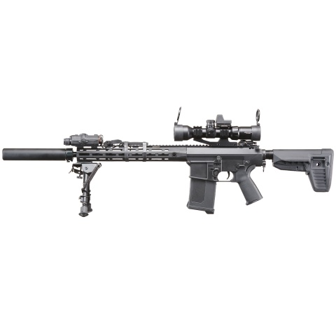 Custom Lancer Tactical Azrail - Battle X SR25 AEG Airsoft Rifle - (Black)