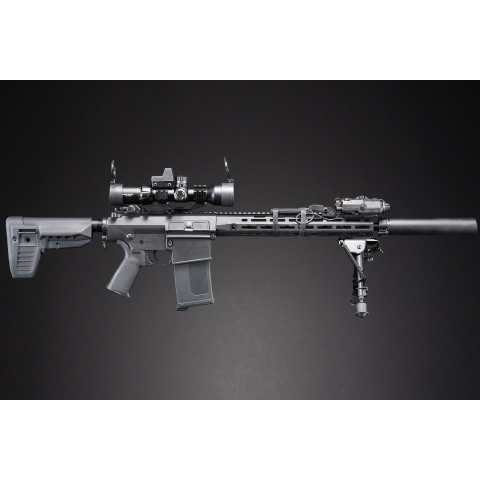 Custom Lancer Tactical Azrail - Battle X SR25 AEG Airsoft Rifle - (Black)