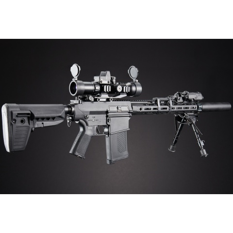 Custom Lancer Tactical Azrail - Battle X SR25 AEG Airsoft Rifle - (Black)