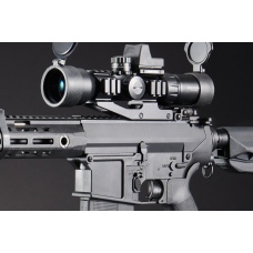 Custom Lancer Tactical Azrail - Battle X SR25 AEG Airsoft Rifle - (Black)