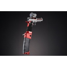 Custom Lancer Tactical LAMIA - Stryk Hi-Capa 5.1 Gas Blowback Airsoft Pistol - (Black/Red)