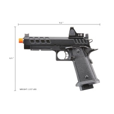 Custom Lancer Tactical ACHILLES - Heracles Hi-Capa Gas Blowback Airsoft Pistol - (Black)