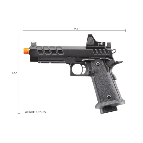 Custom Lancer Tactical ACHILLES - Heracles Hi-Capa Gas Blowback Airsoft Pistol - (Black)