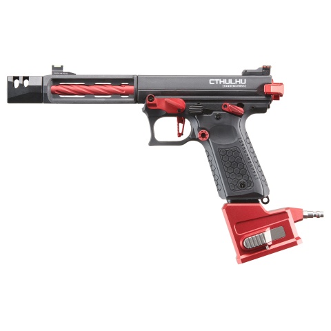 Custom Lancer Tactical RED RACER - Tandemkross CTHULHU Gas Blow Back Pistol - (Red/Black)