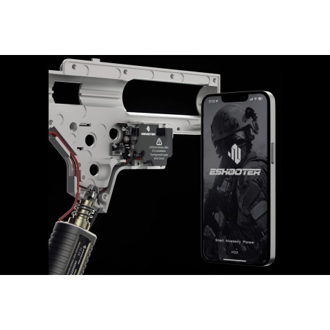 Eshooter Kestrel V2 SE Electronic Trigger Unit (ETU) for V2 Gearbox AEGs w/ App Control and Smart Fuse Protection - Rear Wired