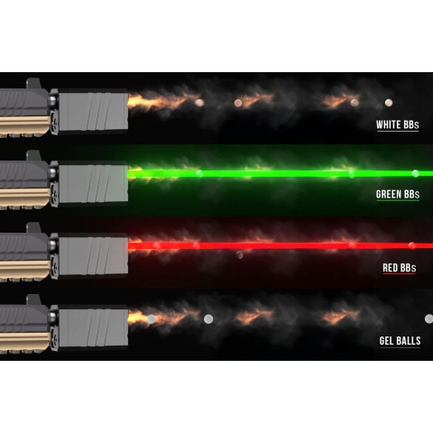 Eshooter Flare Cube Mono Compact Tracer Unit w/ RGB LED Flame Effects and Shake-to-Wake Sensor - (Black)