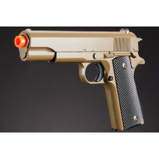 UK Arms Airsoft 1911 Metal Spring Pistol - OD GREEN