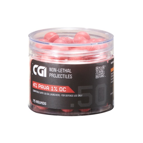GoldenBall CGI .50 Caliber Non Lethal Self Defence Ball Projectiles - (Red)