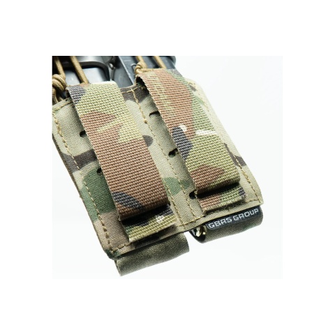 GBRS Group Double Pistol Magazine Pouch w/ Bungee Retention - (Multicam)