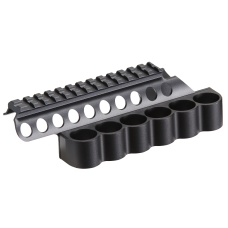 Golden Eagle CNC Aluminum Top Rail Mount w/ Shell Holder for 8870 Gas Shotgun - (Black)