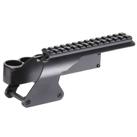 Golden Eagle CNC Aluminum Top Rail Mount w/ Shell Holder for 8870 Gas Shotgun - (Black)