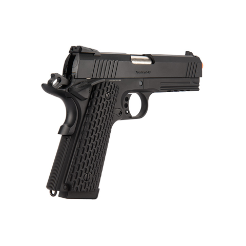 Golden Eagle IMF Night Warrior 3309 OTS Tactical .45 HiCapa Semi-Auto GBB Metal Pistol, BK
