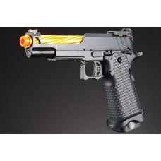 Golden Eagle 3337 OTS .45 Hi-Capa Gas Blowback Pistol w/ Open Slide (Color: Black / Gold Barrel)