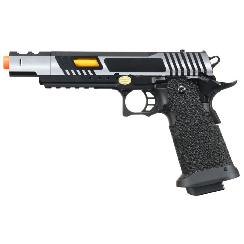 Golden Eagle 3354 Hi-Capa 5.1 Gas Blowback Airsoft Pistol w/ Dual-Tone Slide, Compensator & Hand-Stippled Grip