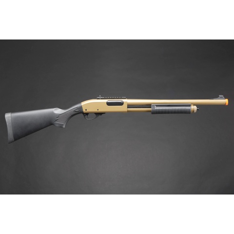 Golden Eagle M8870 3/6-Shot Pump Action CO2 Gas Airsoft Shotgun w/ Ghost Ring Iron Sights