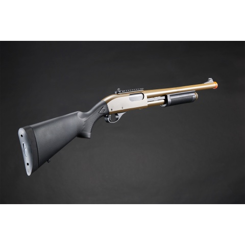 Golden Eagle M8870 3/6-Shot Pump Action CO2 Gas Airsoft Shotgun w/ Ghost Ring Iron Sights