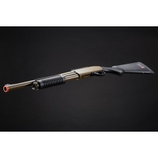 Golden Eagle M8870 3/6-Shot Pump Action CO2 Gas Airsoft Shotgun w/ Ghost Ring Iron Sights