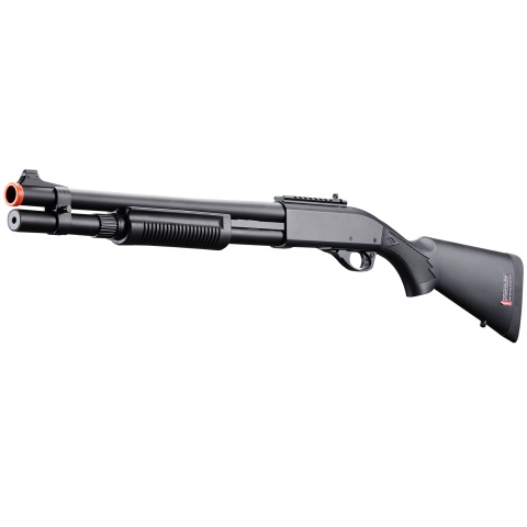 Golden Eagle M870 3/6-Shot Pump Action CO2 Airsoft Shotgun w/ Mock Shell Tube & Ghost Ring Iron Sights