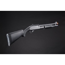 Golden Eagle M870 3/6-Shot Pump Action CO2 Airsoft Shotgun w/ Mock Shell Tube & Ghost Ring Iron Sights
