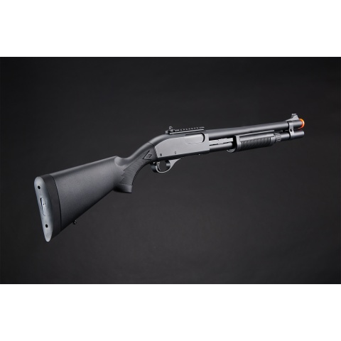 Golden Eagle M870 3/6-Shot Pump Action CO2 Airsoft Shotgun w/ Mock Shell Tube & Ghost Ring Iron Sights