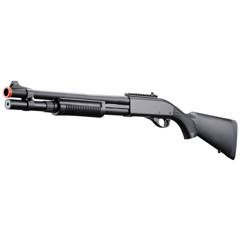 Golden Eagle M870 3/6-Shot Pump Action Gas Airsoft Shotgun w/ Mock Shell Tube & Ghost Ring Iron Sights