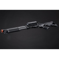 Golden Eagle M8873 3/6-Shot Pump Action CO2 Airsoft Shotgun w/ Optic Rail & M4 Crane Stock