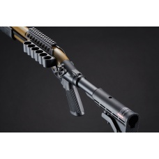Golden Eagle M8873 3/6-Shot Pump Action CO2 Airsoft Shotgun w/ Optic Rail & M4 Crane Stock