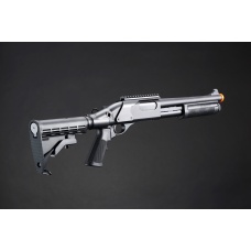 Golden Eagle M8873 3/6-Shot Pump Action Gas Airsoft Shotgun w/ Optic Rail & M4 Crane Stock